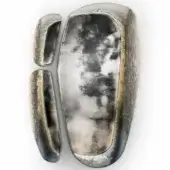 Baked and decorated glass with Miage finish and surface silvering + Back painted in various colors and silvered with an antique effect - Isonzo