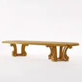 Lavish Riva Mobili D'Arte 22090 table handcrafted in Italy with ornate sculptural detailing and rich gold finish