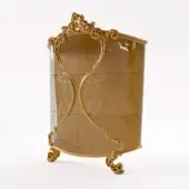 Lavish Riva Mobili D'Arte showcase crafted in wood with gilded application and sculpted floral motifs