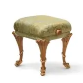 Exquisite Riva Mobili D'Arte 19800 piano with vibrant green textile upholstery and glossy golden wood finish