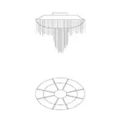 Burlesque Oval Ceiling Lamp 6 Lights