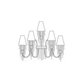 Burlesque Wall Lamp 5 Lights