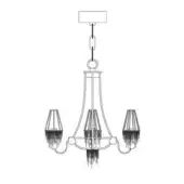 Burlesque Chandelier 3 + 1 Lights