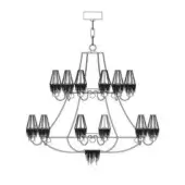 Burlesque Chandelier 18 + 1 Lights