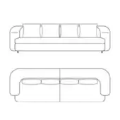 Grantour Sofa - Four-Seater w/ 4 back cushions included
