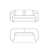 Grantour Sofa - Two-Seater w/ 2 back cushions included