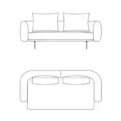 Sirio Sofa - Two-Seater w/ 2 cushions included