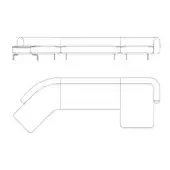 Sirio Sectional - Composition B w/ 4 back cushions included