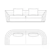 Theater Sofa - Four-Seater w/ 2 cushions back included