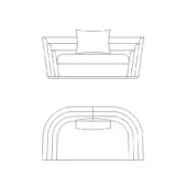 Theater Sofa - Two-Seater w/ 1 cushion back included