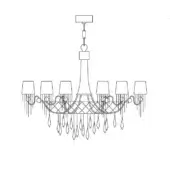 Burlesque Crystal Pendant Chandelier 12 Lights