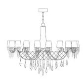 Burlesque Crystal Pendant Chandelier 18 Lights