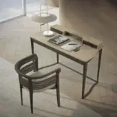 Elegant Carpanelli Pegaso desk crafted with fine walnut wood and a smooth matte finish