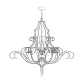 Burlesque Wave Chandelier 18 Lights - With Arms