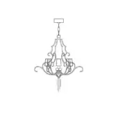 Burlesque Wave Chandelier 6 Lights - With Arms