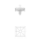 Burlesque EX Ceiling Lamp 6 Lights