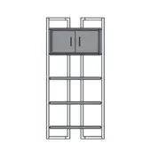 Itoku Bookcase - 3 Shelves - 1 Container (D)
