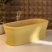Exceptional Norah Design ARBT 01 bathtub with muted yellow NorahCryl and velvety matte finish