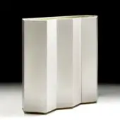 Exceptional Black Tie Gemma cupboard crafted in coated wood with pale off-white and cream hues and matte finish