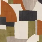 Faber Mobili Avan Première Trompe l'Oeil - Kaki _ orange brulee