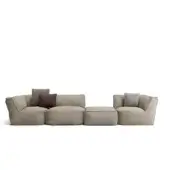 Distinguished Atmosphera Soft Modular Sofa with breathable technical fabric, rounded silhouette and subtly textured cushions