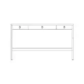 Without upstand | 3 Drawers under the top