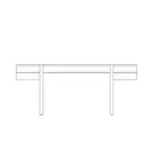 Elle Ecrit - Left side: 2 drawers | Right side: 1 drawer with double front