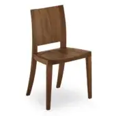 Luxury Riva 1920 Pimpinella Wood Chair with solid timber, smooth satin‑matte finish highlighting natural grain and tapered legs