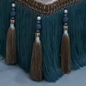 Decorative Fringe and Bows Adorned with Pearl Applications
