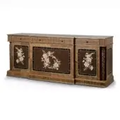 Canaletto Walnut, Erable, Ebony and Maple with profiles decorated with Bronzed Varnish