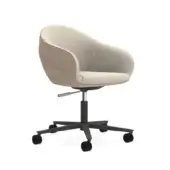 Size C: Swivel guest chair with castors and a five-spoke base