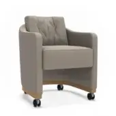 Armchair with castors