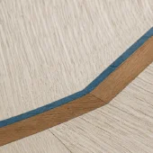 Canaletto Walnut Tinted Grey, filet in Erable Tinted Blue and Walnut