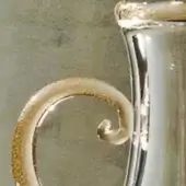 Clear & Gold - Horses in group Drop Amphora