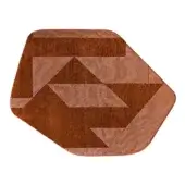 Elegant Cattelan Italia Kiran rug with terracotta, rust, burnt orange, taupe tones, high-quality fibres, subtle woven finish