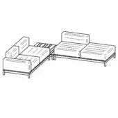 Composition E (Quilted) - Barcode Sectional