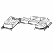 Composition H (Quilted) - Barcode Sectional