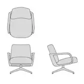 Cuna Lounge Chair - Low Backrest