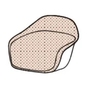 Elephantino Armchair - Bucket Armchair Shell (Recycled polypropylene, front upholstered body)