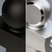 Anodized Black & Silver Aluminum