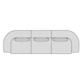 Rhode Sofa - Version A (Includes 3 Back Cushions)