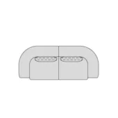 Rhode Sofa - Version B (Includes 2 Back Cushions)