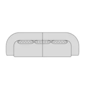 Rhode Sofa - Version C (Includes 3 Back Cushions)