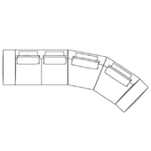 Gibson Curved Sectional - Size C | Curved Right side (when sitting)