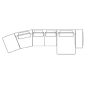 Gibson Curved Sectional - Size B | Chaise Lounge Left side (when sitting)
