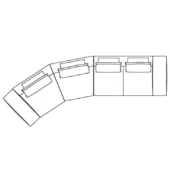 Gibson Curved Sectional - Size C | Curved Left side (when sitting)