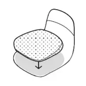 Elephantino Chair - Elephantino removable cushion (not removable cover)