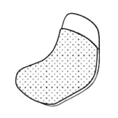 Elephantino Chair - Partial upholstered front body (not removable cover)