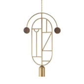 Configuration E - Brass & Walnut Dots