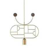 Configuration F - Brass & Walnut Dots